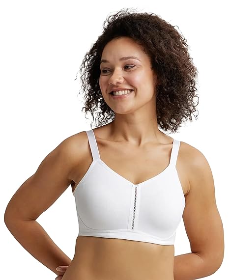 Jockey ES27 Women’s Wirefree Minimizer Cotton Bra – Full Coverage with Broad Wings